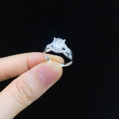 mujer anillo 45 joyería joya diamantes diamante oro plata anillos acoplamiento boda gemas diseño platino imprimible 3d print model - Mito3D