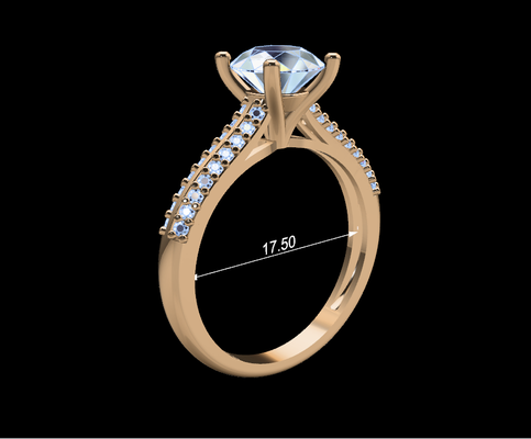 femmes bague 49 bijoux diamants diamant or argent femme anneaux bijou couplage mariage gemmes conception platine imprimable 3d print model - Mito3D