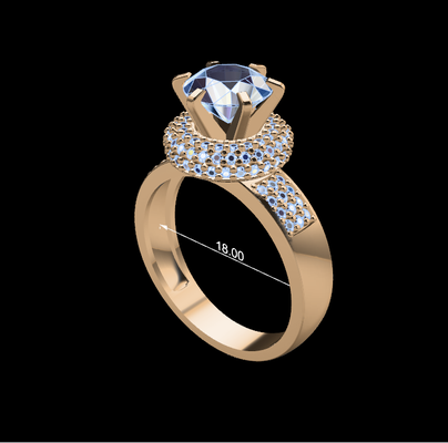 femmes bague 51 bijoux diamants diamant or argent femme anneaux bijou couplage mariage gemmes conception platine imprimable 3d print model - Mito3D