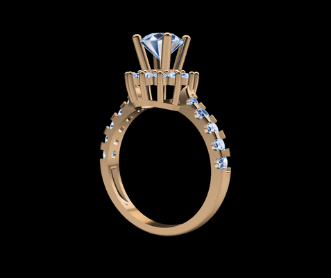 frauen ring 59 schmuck diamanten diamant gold silber frau ringe juwel paar hochzeit edelsteine design platin druckbar 3d print model - Mito3D