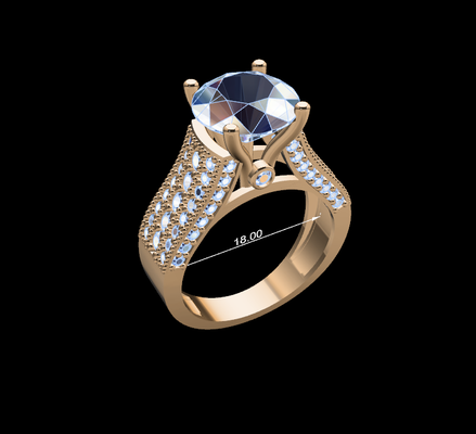mujer anillo 60 joyería joya diamantes diamante oro plata anillos acoplamiento boda gemas diseño platino imprimible 3d print model - Mito3D