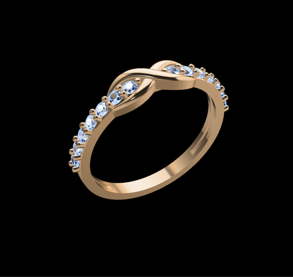 femmes bague 66 bijoux diamants diamant or argent femme anneaux bijou couplage mariage gemmes conception platine imprimable 3d print model - Mito3D