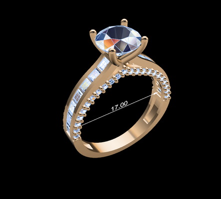 mujer anillo 68 joyería joya diamantes diamante oro plata anillos acoplamiento boda gemas diseño platino imprimible 3d print model - Mito3D