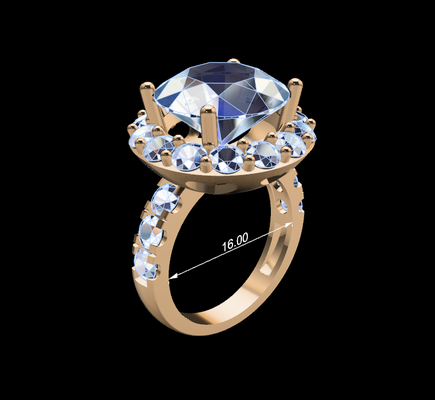 mulheres anel 70 joalheria jóias diamantes diamante ouro prata mulher argolas jóia acoplamento casamento joias projeto platina imprimível 3d print model - Mito3D