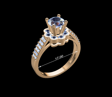 mujer anillo 71 joyería joya diamantes diamante oro plata anillos acoplamiento boda gemas diseño platino imprimible 3d print model - Mito3D