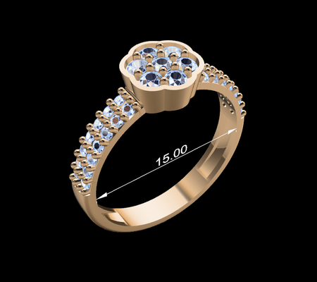 femmes bague 75 bijoux diamants diamant or argent femme anneaux bijou couplage mariage gemmes conception platine imprimable 3d print model - Mito3D