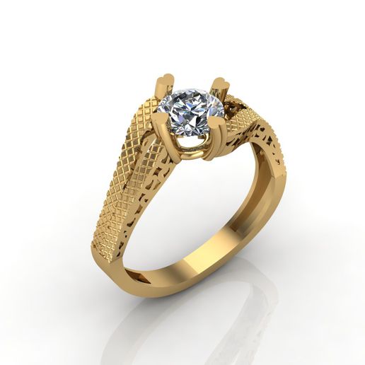 mujer anillo w' Roca 3dm 3d impresión modelo 3D print model - Mito3D