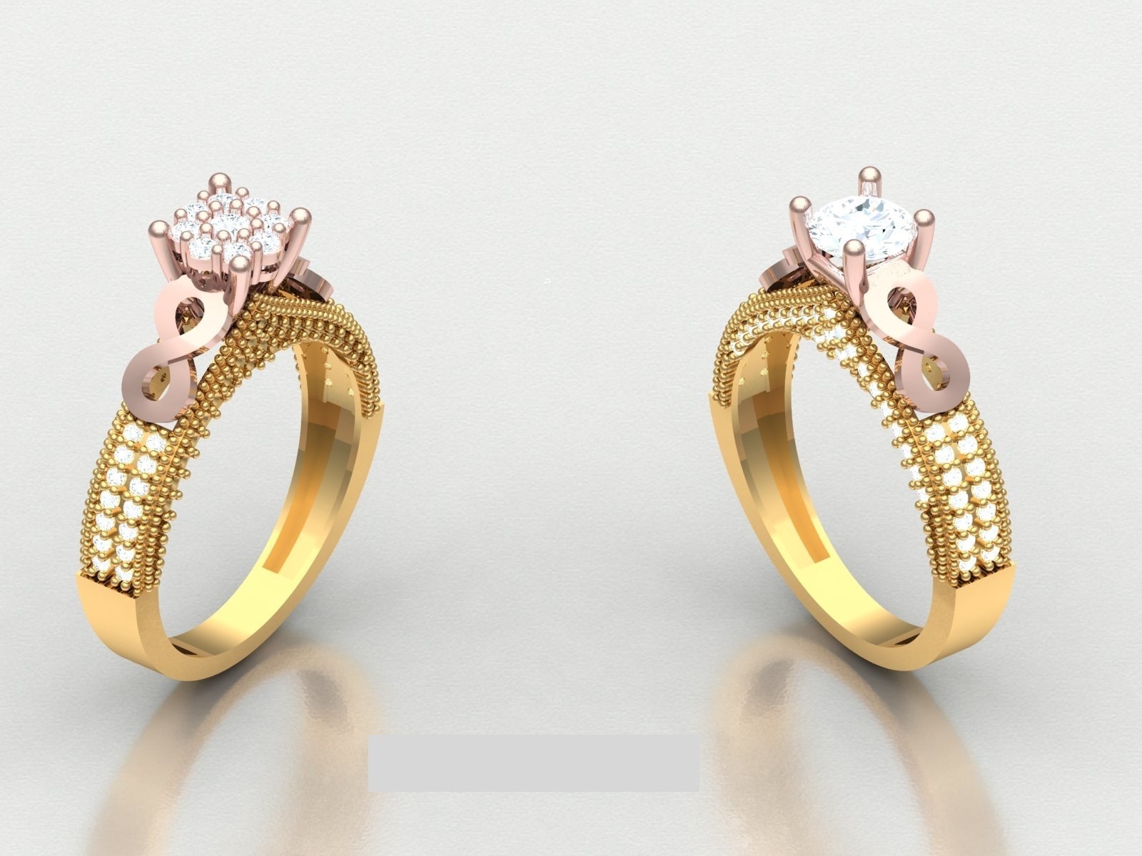 women solitaire ring 3D print model - Mito3D