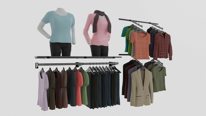 womens mens clothes tshirt clothing fashion free oversize 3d print model - Mito3D