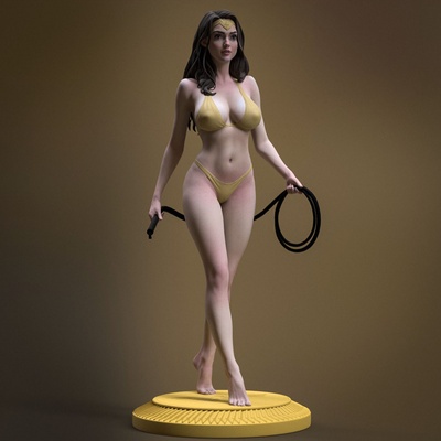 meraviglia donna arte carattere dc ragazza miniature supereroe eroe sculture statua figurina comico batman superuomo fan femmina umano figurine 3d print model - Mito3D