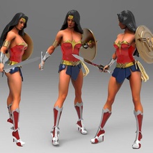 wonder woman art superhero figure cartoons toys dc rider 3d print model - Mito3D