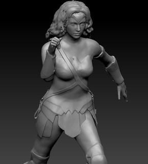 wonder woman gal gadot movie justice league figure 3d print model - Mito3D