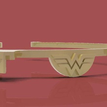 wonder woman face shield various covid they protection 3d print model - Mito3D