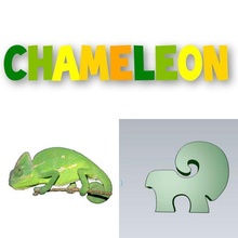 wonderful chameleon decoration toy jungle mammal design color nature kids kid play highpoly tail reptile 3d print model - Mito3D