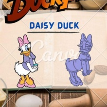 wonderful duck tales character daisy cookie cutter stamp cake decoration walt disney cartoon ducktales biscuit famous popular 3d print model - Mito3D
