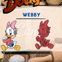 formidable canard contes personnage Webby vanderquack biscuit coupeur timbre gâteau décoration Walt disney dessin animé célèbre populaire 3d print model - Mito3D