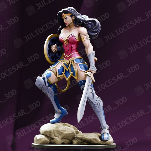 wonderwoman art pregunto mujer de batman superman dc supergirl el veneno ivy hechicera starfire harley joker super héroe flash la justicia liga cómic las esculturas 3D print model - Mito3D