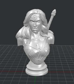 wonderwoman bust wonderwoman bust dc  3d print model - Mito3D