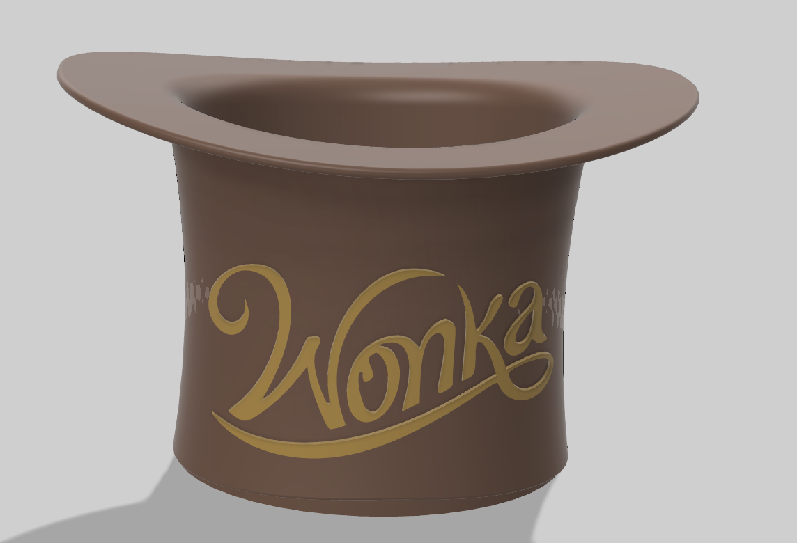 Wonka şapka Sanat film 3D print model - Mito3D