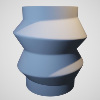 wonky pot mk1 planter vase mode no supports fun 3d model 3d print model - Mito3D