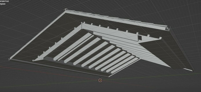 wood-supported gable roof 3d print model - Mito3D