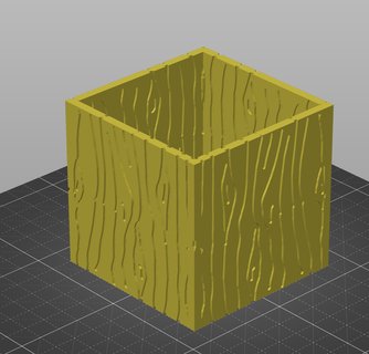 wood bark effect container pen holder desk organiser commercial planter pot 3d print model - Mito3D