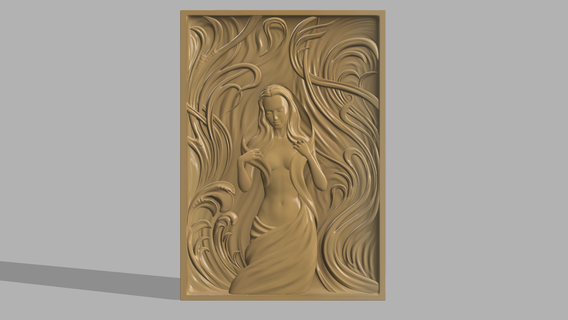 wood carving tabletop - wall panel cnc 3d print resin polyster mold table top frame 3d print model - Mito3D