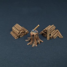 wood chopping place- tabletop terrain dnd rpg scatter 3d print model - Mito3D