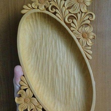 wood container art gift cnc furniture luxuary plate woodcarve feminine 3d print model - Mito3D