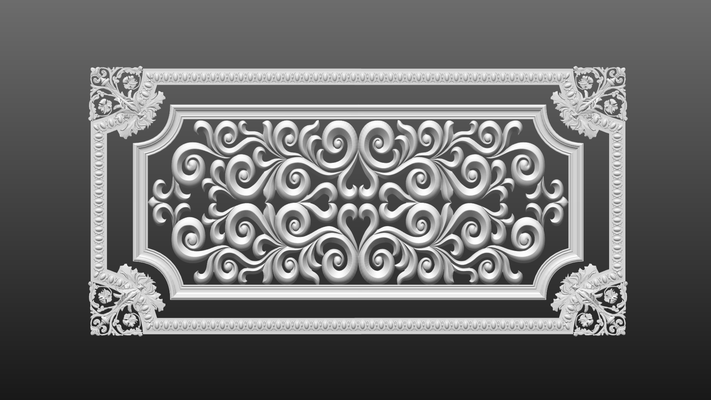 madera decorativo tallado arte sofá armario mesa cama puerta ménsula capitel cnc artcam ornamento frontera patrón mueble espejo cuadro balaustre columna yeso 3d print model - Mito3D