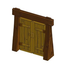 wood dungeon door straight header -working game 28mm gate gloomhaven print place wooden toy game accessories