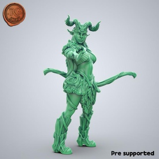 wood elf archer 02 Game dnd miniature pathfinder elves woodelf dungeons dragons dnd5e girl 32mm support resin 3d miniatures bow forest 3d print model - Mito3D