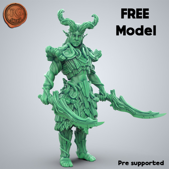 madera duende guerrero 02 juego dnd miniatura pionero rpg rgsculpt dagas encuentro animal mazmorras dragones monstruo elfos bosque 3D print model - Mito3D