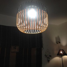 lampada di wood ombra casa nero i boschi paralume 3d print model - Mito3D