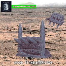wood stake barricade pre-supported game scatter props wall bandits fantasy wargames building dnd warhammer 40k 3d print model - Mito3D