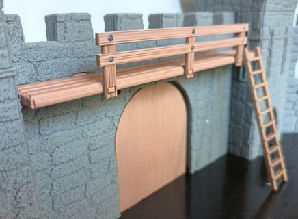 legno accessorio pacco castello pareti porta scala rembarde gateway suolo legna ch teau fort modello diorama costruzione gioco arte giocattolo 3d print model - Mito3D