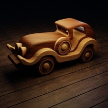 wooden baby auto 3d print model - Mito3D
