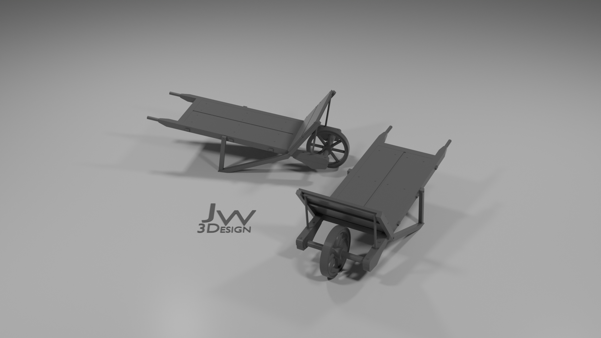 wooden barrow - 1 35 3D print model - Mito3D