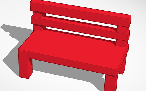 wooden bench benches 3d print model - Mito3D