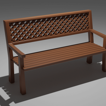 wooden bench art hause summer family children 3d print model - Mito3D