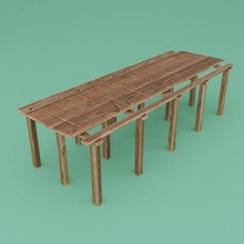 wooden board bridge buildings_structures 3d print model - Mito3D