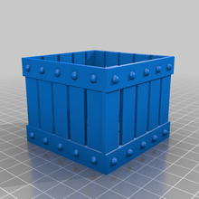 bois boîte récipient espace rangement style conteneurs 3d print model - Mito3D