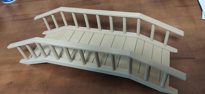 madera puente juguete playmobil belen miniaturas decoración río 3d print model - Mito3D