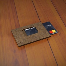 wooden card wallet gadget holder money credit debit 3d print model - Mito3D