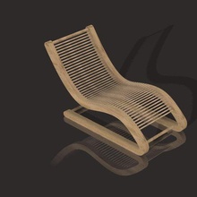 wooden chair toy wood relaxing garden furniture 3d print model - Mito3D