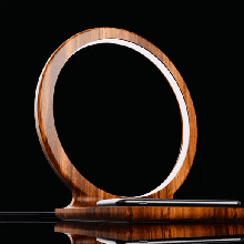 wooden circle lamp small tray 3d print model - Mito3D