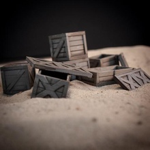 wooden crates dioramas tabletop game wood props 3d print model - Mito3D