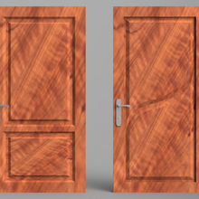 wooden door 3 shutter frame architect interior room gate 3d print model - Mito3D