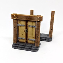 wooden door multimaterial game d&d dungeon dual extrusion multi-material gloomhaven 3d print model - Mito3D