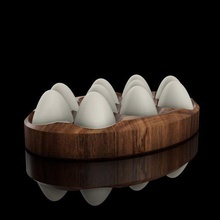 wooden egg tray organizer kitchen luxury 3d print model - Mito3D